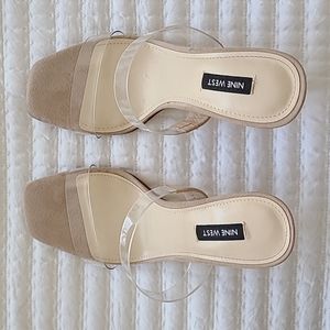 Brand new Nine west clear strap heels